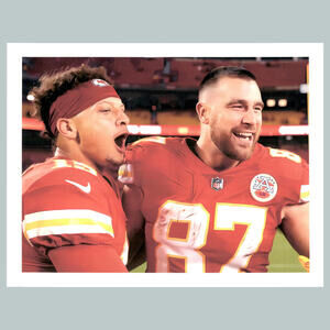 #0282  Patrick Mahomes and Travis Kelce-Smiling 4x6 Version Glossy Photo